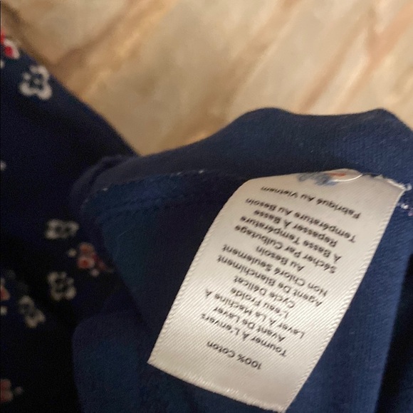 Talbots Navy Sleeveless Dress with Floral Pattern Size XL - Picture 8 of 9